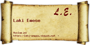 Laki Emese névjegykártya